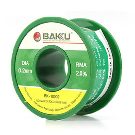 Fio de Solda Baku BK-10002 0,2mm 100g Fio de Solda Baku BK-10002 0,2mm 100g